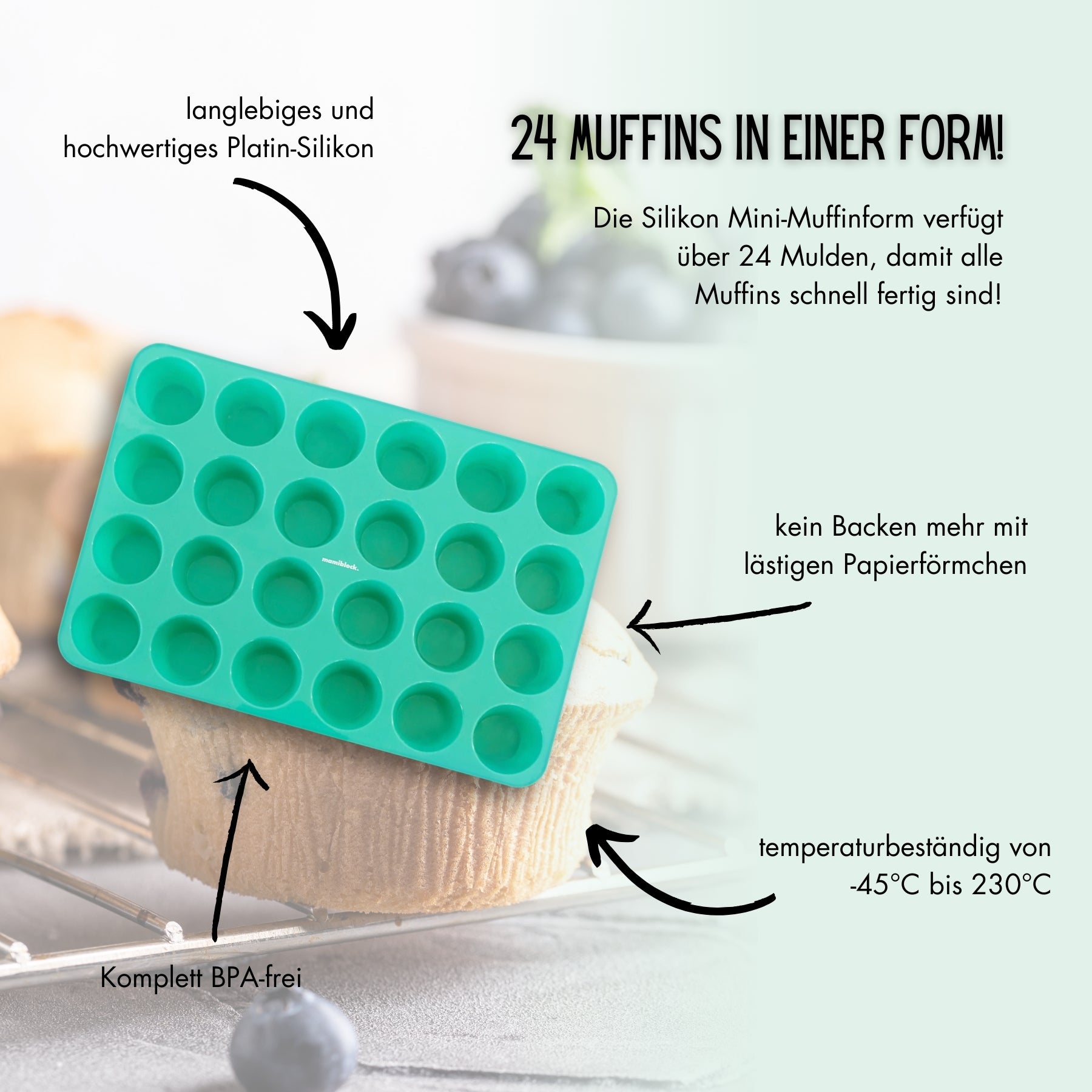 Silikon Mini-Muffinform