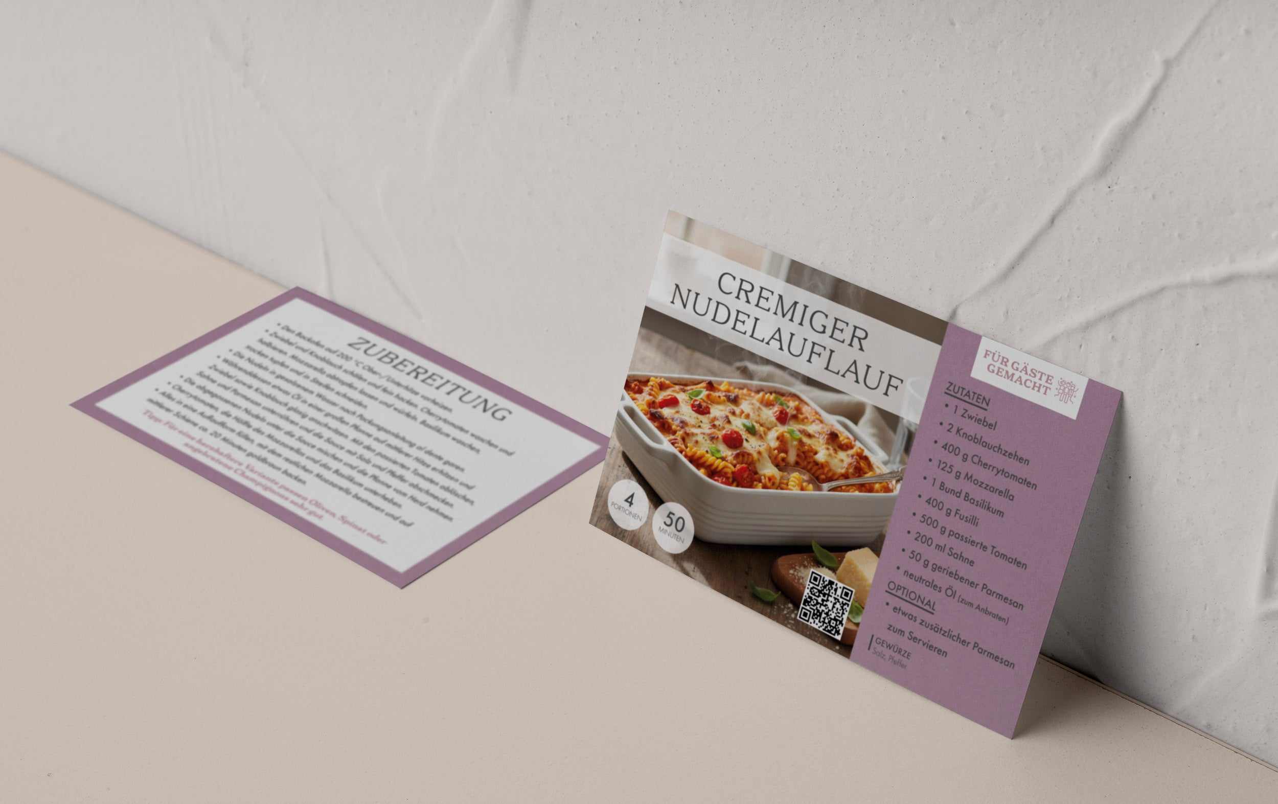 Unendlicher Speiseplan - Rezeptkarten - Für Gäste gemacht
