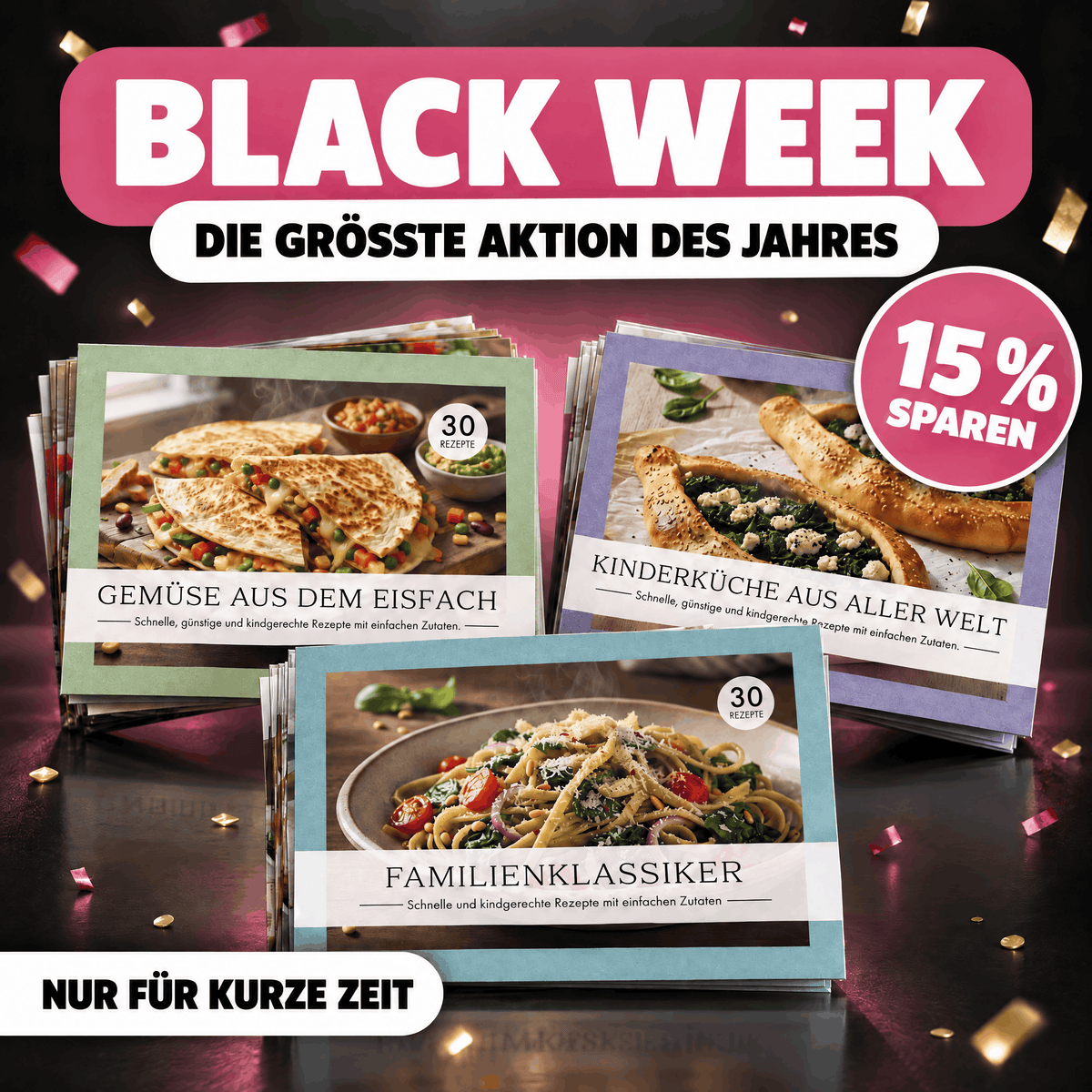 Black Week Rezeptkarten Einzelsets