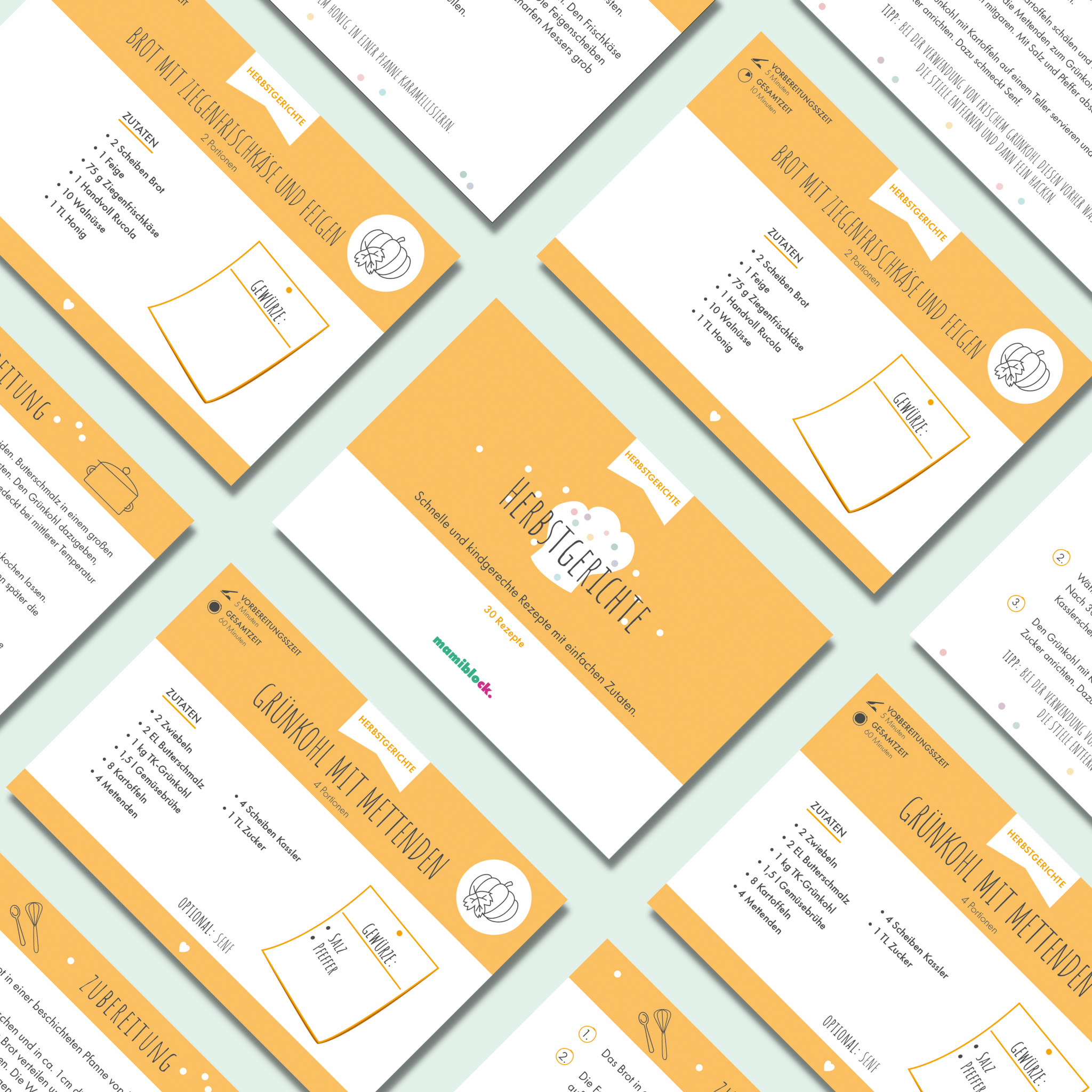 Unendlicher Speiseplan - Rezeptkarten - Herbstgerichte