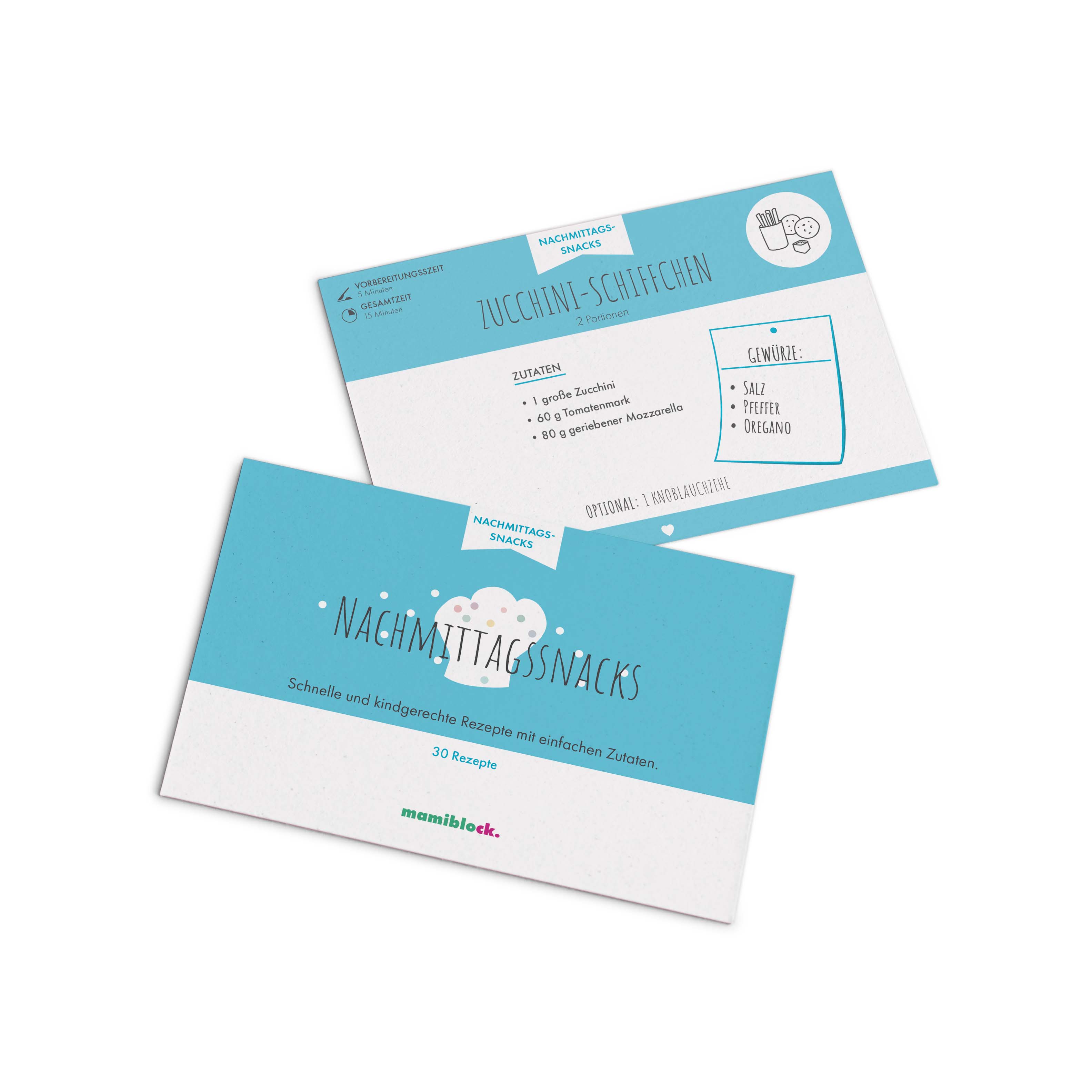 Unendlicher Speiseplan - Rezeptkarten - Nachmittagssnacks