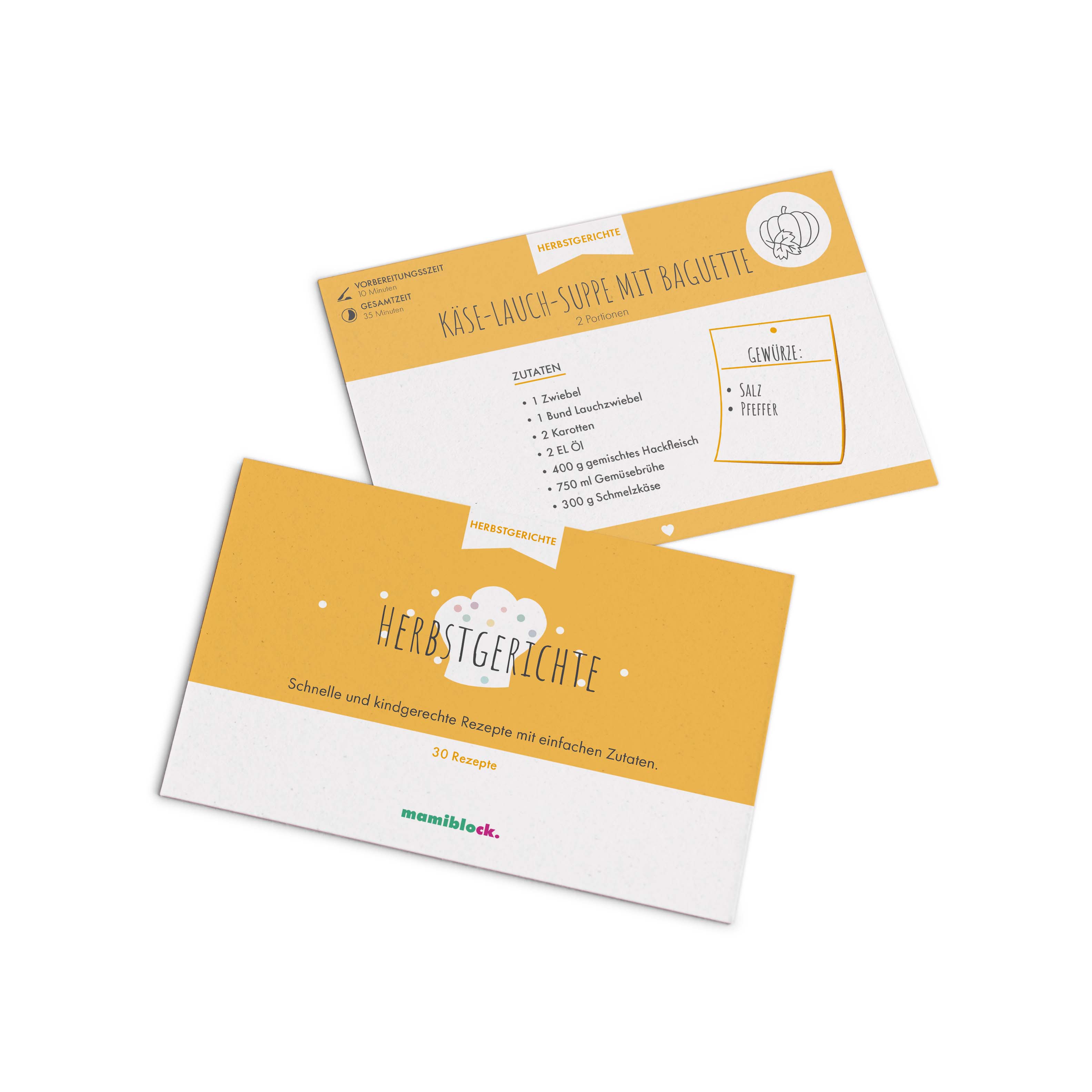 Unendlicher Speiseplan - Rezeptkarten - Herbstgerichte