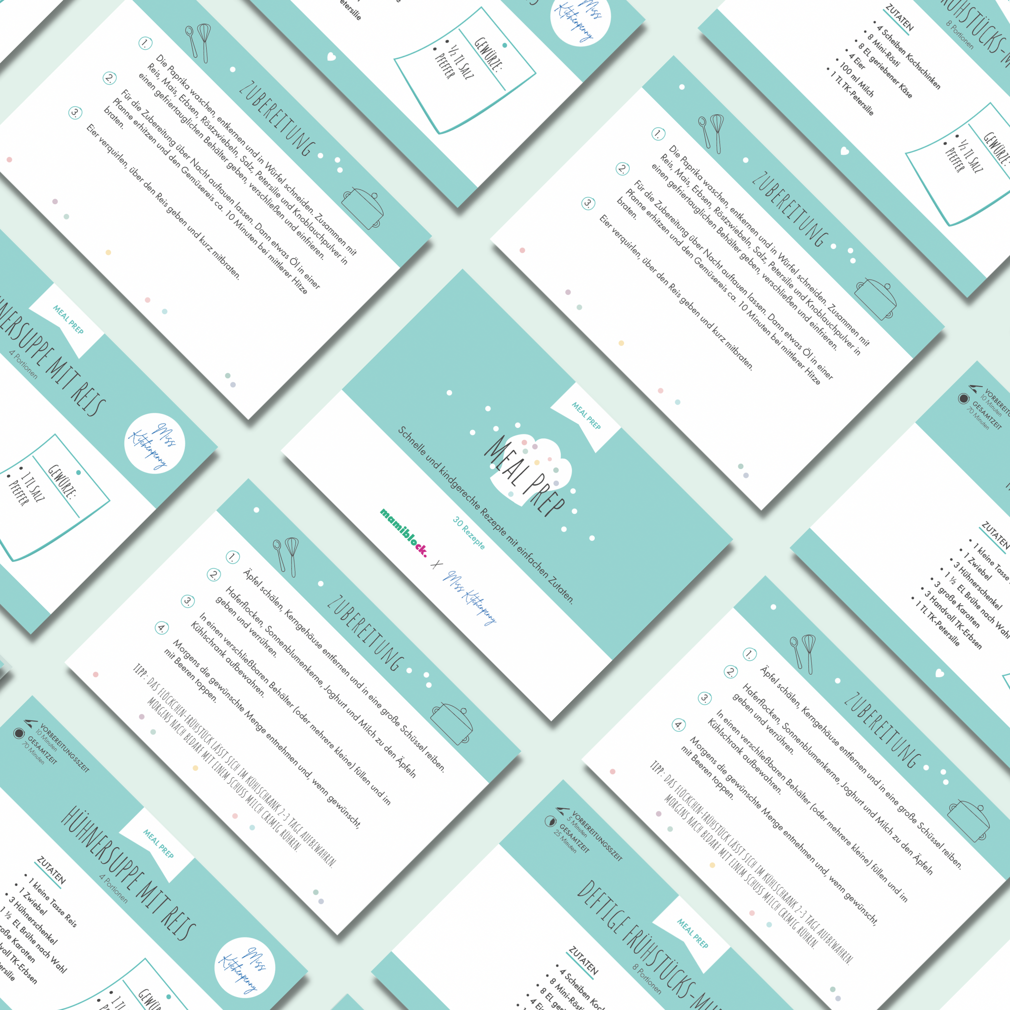 Unendlicher Speiseplan - Rezeptkarten - Meal Prep