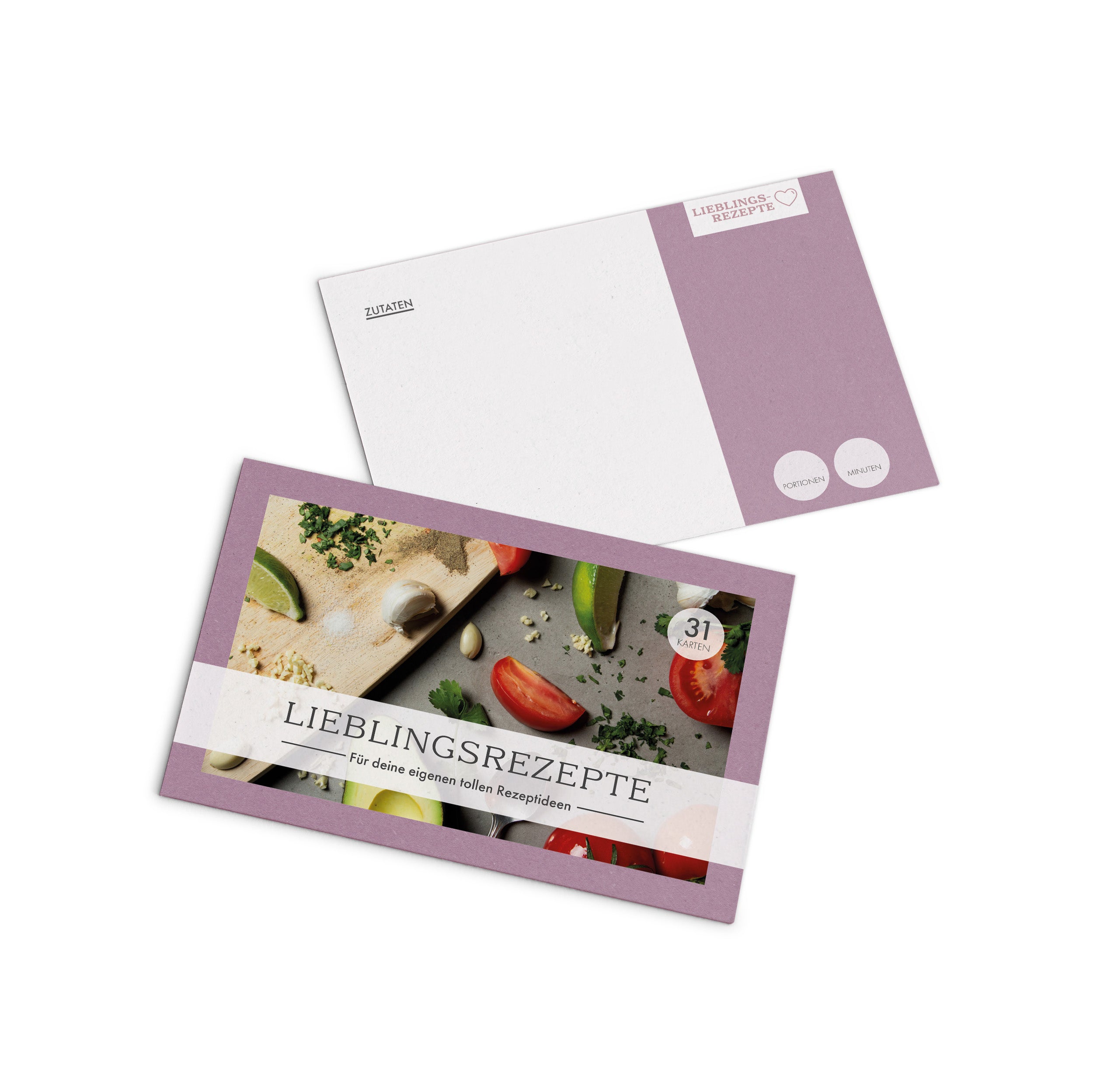 Unendlicher Speiseplan - Rezeptkarten - Blanko-Lieblingsrezepte