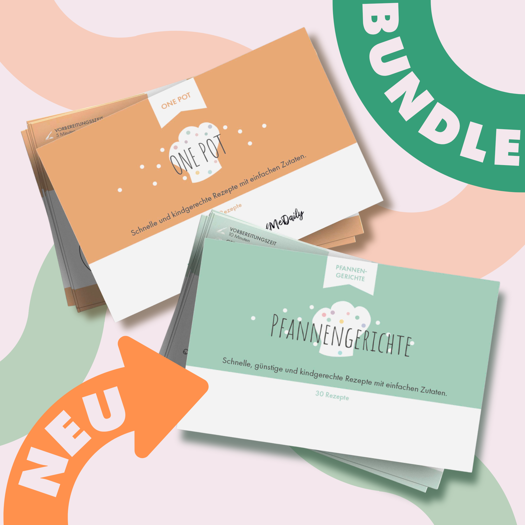Bundle - Unendlicher Speiseplan - Rezeptkarten - Pfannengerichte + One Pot