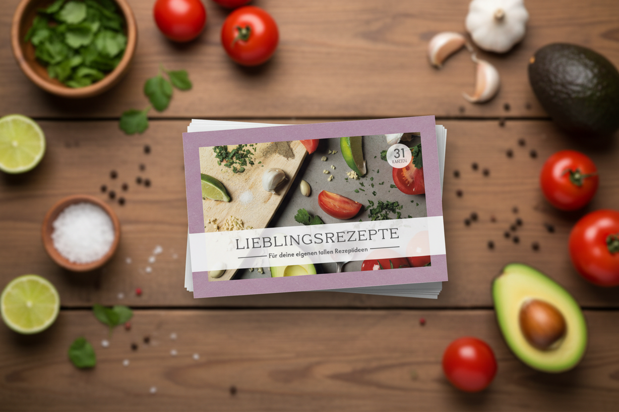 Unendlicher Speiseplan - Rezeptkarten - Blanko-Lieblingsrezepte