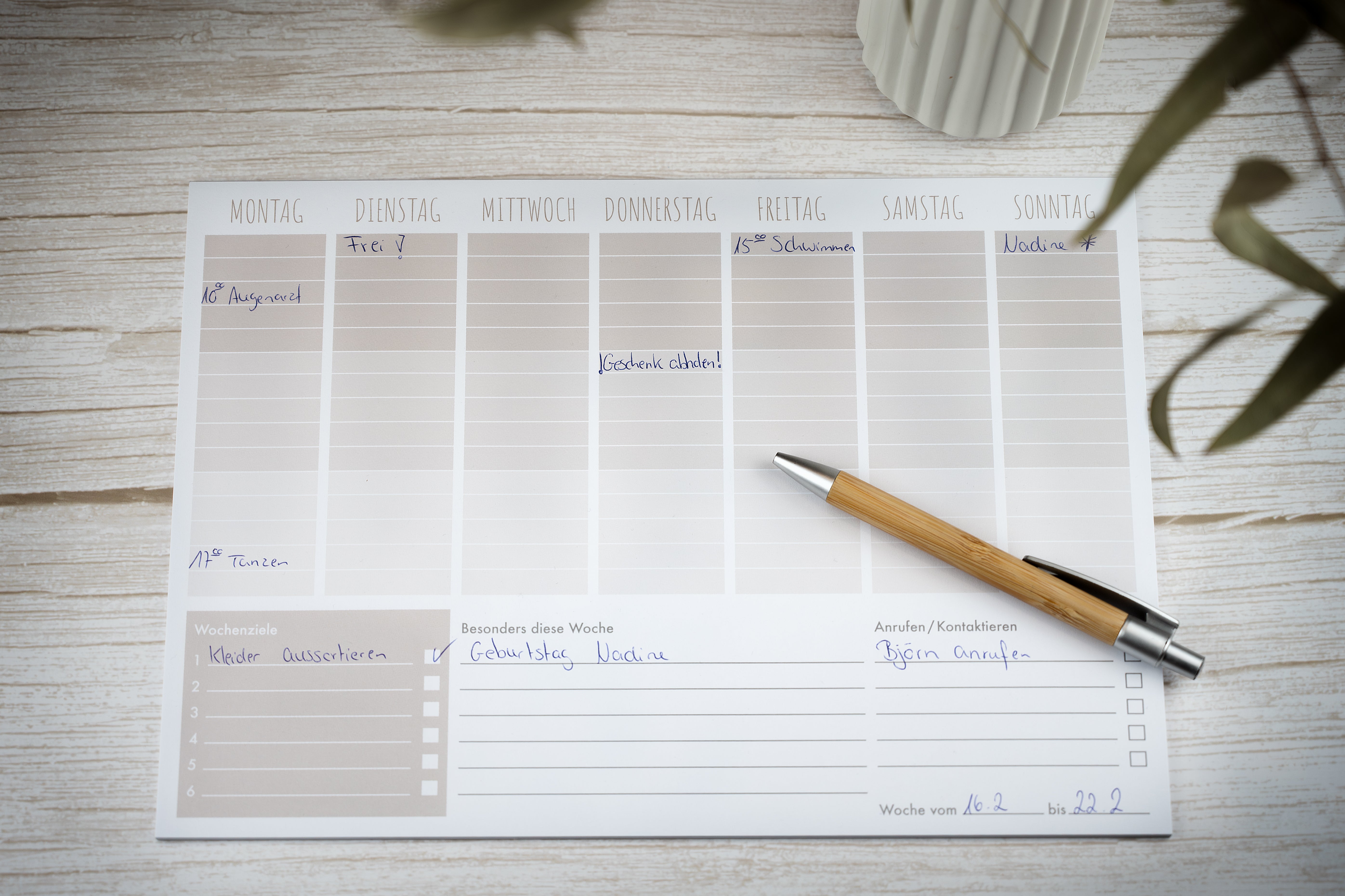 Wochenplaner Block DinA4