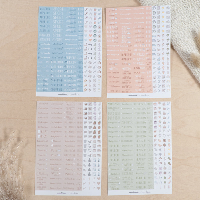 Sticker Set "Planen und Organisieren" "Jahr Klar" - Design 1