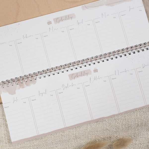 Tischkalender undatiert - "Jahr Klar" - Design 1